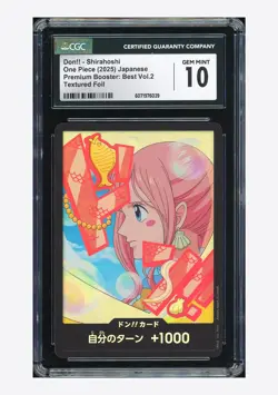 One Piece CGC 10 GEM MINT Don!! Shirahoshi Foil 2025 Premium Booster Vol.2 JPN - Image 1