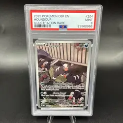 2023 Pokemon TCG Obsidian Flames Houndour 204/197 Illustration Rare - PSA 9 MINT - Image 1