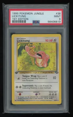 POKEMON 1st Edition Jungle LICKITUNG 38/64 Uncommon PSA 9 MINT Vintage WOTC - Image 1