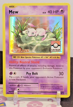 Mew 4th Place Pokemon League 53/108 from Evolutions LP Pokemon TCG - Image 2