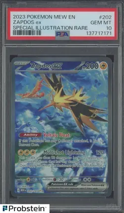 2023 Pokemon MEw En Special Illustration Rare #202 Zapdos Ex PSA 10 GEM MINT - Image 1