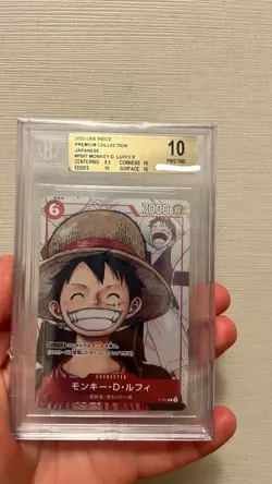 One Piece Monkey D Luffy P-001 25th Premium Collection Promo Card BGS 10 JAP - Image 1