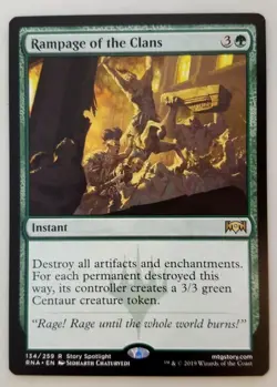 1x Rampage of the Clans Ravnica Allegiance MTG Magic The Gathering NM - Image 1