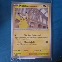 Brand New Sealed - Pokemon TCG Pikachu At The Museum Promo Card - Image 1