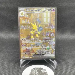 Pokemon TCG Alakazam ex 201/165 SV: Scarlet & Violet 151 Full Art Holo SIR 310HP - Image 1