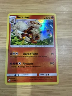 Pokemon TCG Arcanine Sun & Moon 22/149 Holo Holo Rare - Image 1