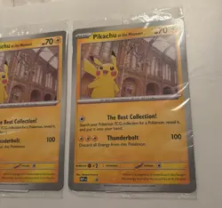 Pokemon TCG Pikachu At The Museum Promo Card Sealed x2 - Image 3