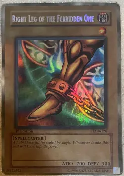 Right Leg of The Forbidden One Exodia LOB-120 Legend of Blue Eyes 1st Edition - Image 2