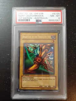 1st Edition Right Leg Of The Forbidden One Exodia Lob-A120 LP (Austrailian) - Image 1