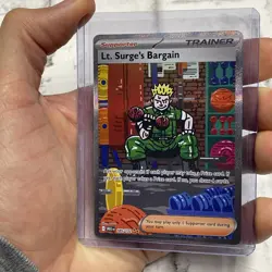 Lt. Surge's Bargain 185/132 Special Illustration Rare Pokemon Mega Evolution NM - Image 2