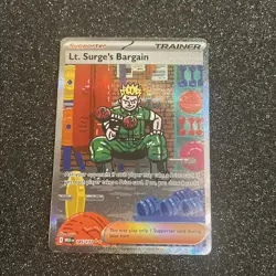 Lt. Surge's Bargain 185/132 Special Illustration Rare Pokemon Mega Evolution NM - Image 1