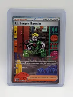 Lt. Surge's Bargain 185/132 Special Illustration Rare Pokemon Mega Evolution NM - Image 1