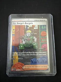 Pokemon Lt. Surge’s Bargain 185/132 Special Illustration Rare Mega Evolution NM - Image 1