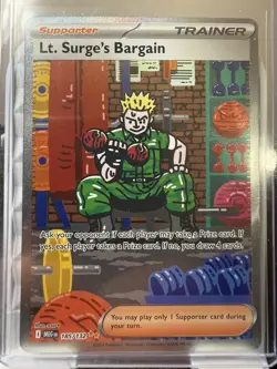 Lt. Surge's Bargain 185/132 Special Illustration Rare Pokemon Mega Evolution NM - Image 1