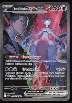 Pokemon Team Rocket's Mewtwo ex 231/182 Sv10 Destined Rivals Holo EX Full Art NM - Image 1