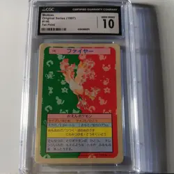Moltres 146 Topsun blue Back Pokemon Card Japanese 1997 GEM MT Japan CGC 10 - Image 1