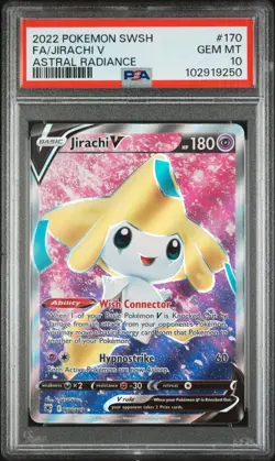 2022 POKEMON SWORD & SHIELD ASTRAL RADIANCE 170 FULL ART/JIRACHI V PSA 10 - Image 1