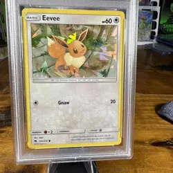 2018 Pokemon Eevee Holo #155 Lost Thunder Cracked Ice 155/214 PSA 10 GEM MINT - Image 4