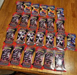 Pokemon TCG Destined Rivals Sleeved Booster Pack Lot of 25 - Image 1