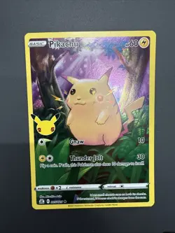 Pokemon Pikachu TCG Holo Ultra Rare Card Celebrations 005/025 NM Condition - Image 1