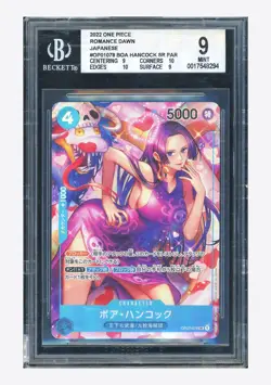 One Piece BGS 9 Boa Hancock SR Alt Art 2022 OP01-078 OP01 Japanese - Image 1