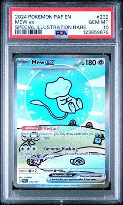 POKEMON PSA 10 2024 SV Paldean Fates Mew ex 232/091 SIR *9679 - Image 1