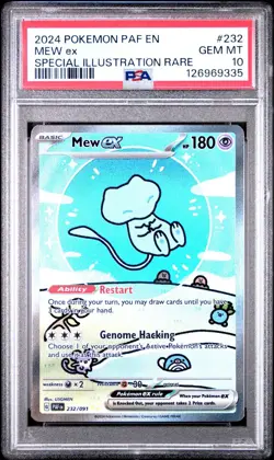 POKEMON PSA 10 2024 SV Paldean Fates Mew ex 232/091 SIR *9335 - Image 1