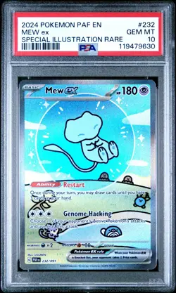 POKEMON PSA 10 2024 SV Paldean Fates Mew ex 232/091 SIR *9630 - Image 1