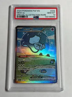 PSA 10 2024 SV Paldean Fates Mew ex 232/091 SIR *6992 Pokemon - Image 1