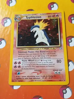 Pokemon Neo Genesis Typhlosion TCG Card 18/111 Unlimited Holo Rare, Vintage - Image 4