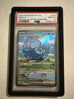 Pokemon TCG Mew EX 232/091 Sv: Paldean Fates Bubble Mew PSA 10 - Image 1