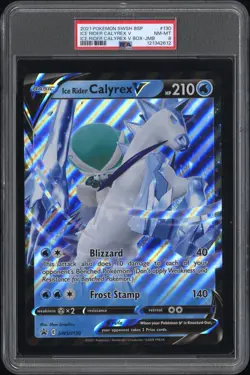 PSA 8 - 2021 POKEMON SWSH BLACK STAR PROMO 130 ICE RIDER CALYREX V JUMBO - Image 1