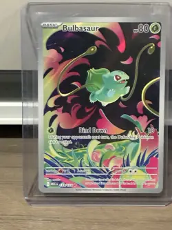 Pokemon TCG Mega Evolutions Stamped Promo Card Bulbasaur 133/132 Near Mint - Image 1