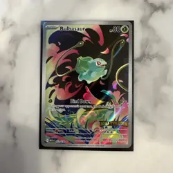 Pokemon TCG Mega Evolutions Stamped Promo Card Bulbasaur 133/132 Near Mint - Image 1