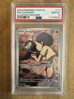 Poltchageist 171/167 Twilight Masquerade Illustration Rare Pokemon TCG PSA 10 - Image 1