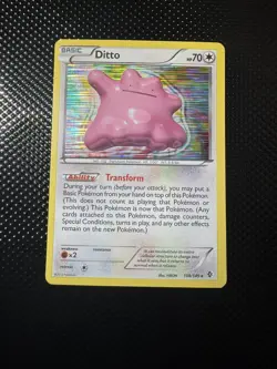Pokemon TCG Ditto Holo Rare Card Boundaries Crossed 108/149 - Image 1