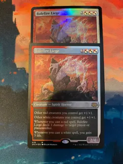 MTG Double Masters 2022 Balefire Liege Foil x 2, One Etched - Image 1