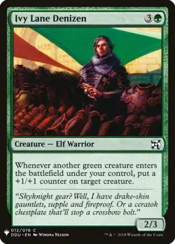 Ivy Lane Denizen 12 PLST DDU MTG Green Elf Warrior MTG Common Nelson - Image 1