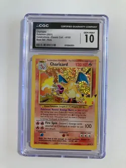 Pokemon Charizard Celebrations 25th Anniversary CGC Gem Mint 10 4/102 Holo - Image 1