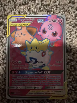 Pokemon TCG Holo Ultra Rare Full Art Togepi And Cleffa And Lgglybuff Tagged Team - Image 1