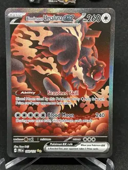 Pokemon Prismatic Evolutions Bloodmoon Ursaluna ex 168/131 SIR NM - Image 1