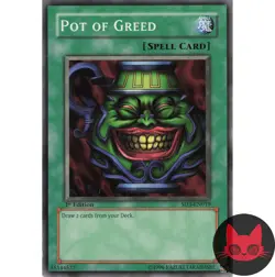Yugioh Pot of Greed SD3-EN019 Common 1st Edition LP - Image 1