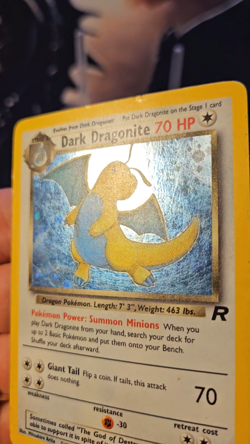Dark Dragonite 5/82 Holo Rare Team Rocket Vintage Card WOTC Pokemon TCG - Image 2