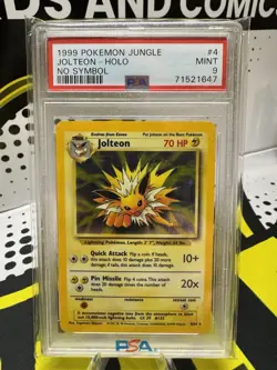 Jolteon 1999 Pokemon Jungle No Symbol Holo #4/64 PSA 9 Very rare - Image 1