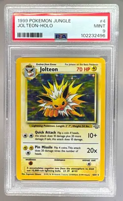 102232496 Jolteon 1999 Pokemon Jungle #4 Holo PSA 9 - Image 1