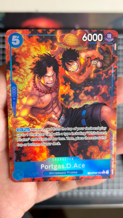 Portgas D Ace OP08-052 TR Treasure Rare Alt Art One Piece Royal Blood English - Image 2