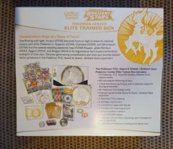 Pokemon Center Brilliant Stars Elite Trainer Box ETB New - DAMAGED shrink wrap - Image 2