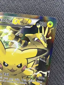 Pokemon Pikachu EX XY124 Black Star Promo 2016 Holo Card TCG Please See Photos - Image 3
