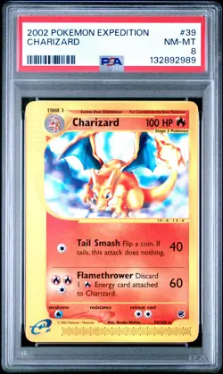 2002 POKEMON EXPEDITION #39 CHARIZARD PSA 8 - Image 1
