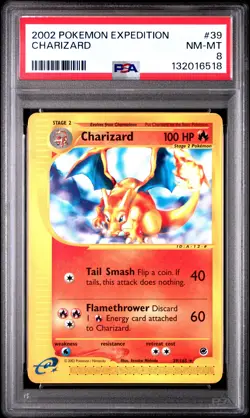 2002 POKEMON EXPEDITION #39 CHARIZARD PSA 8 - Image 1